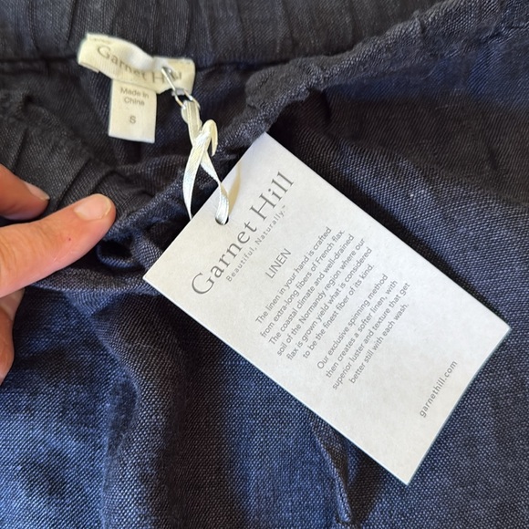 Essential Linen Pull-On Skirt in Indigo - Picture 4 of 4